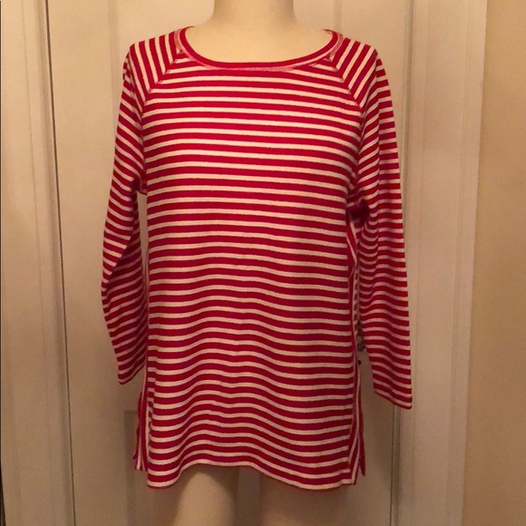 EUC T by Talbots Cotton blend top Medium Petite - Picture 1 of 5